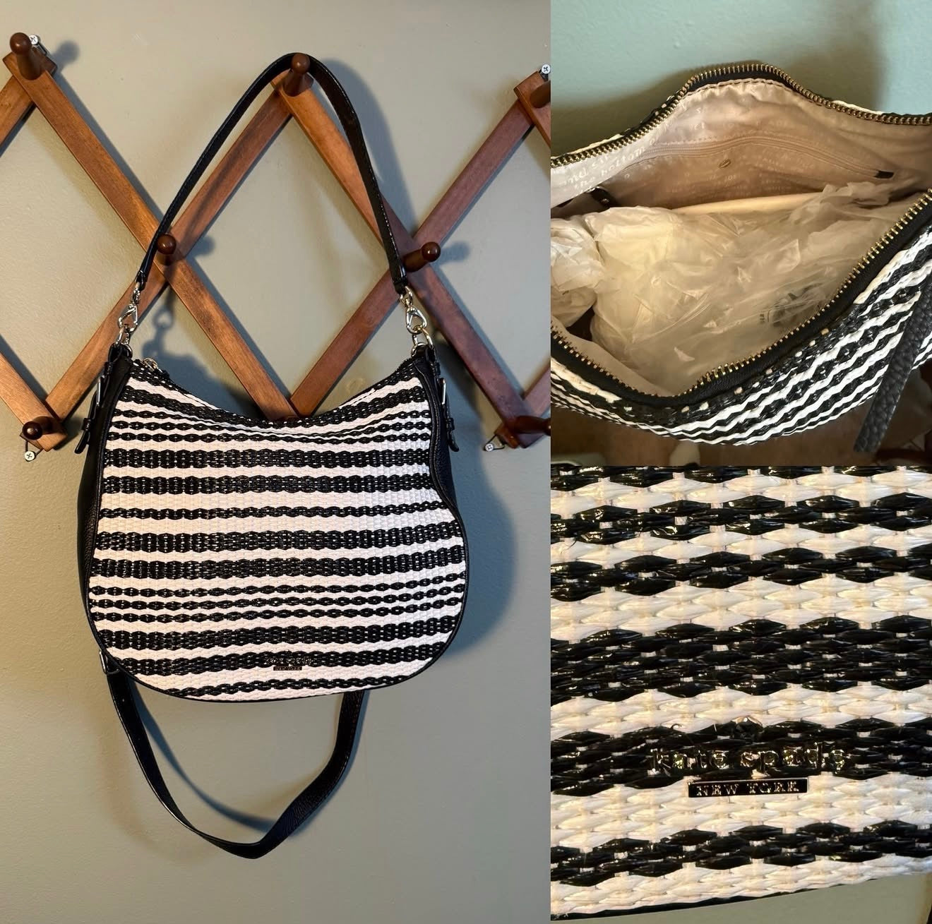 Kate Spade New York Cobble Hill Mylie Straw Shoulder Bag NWOT